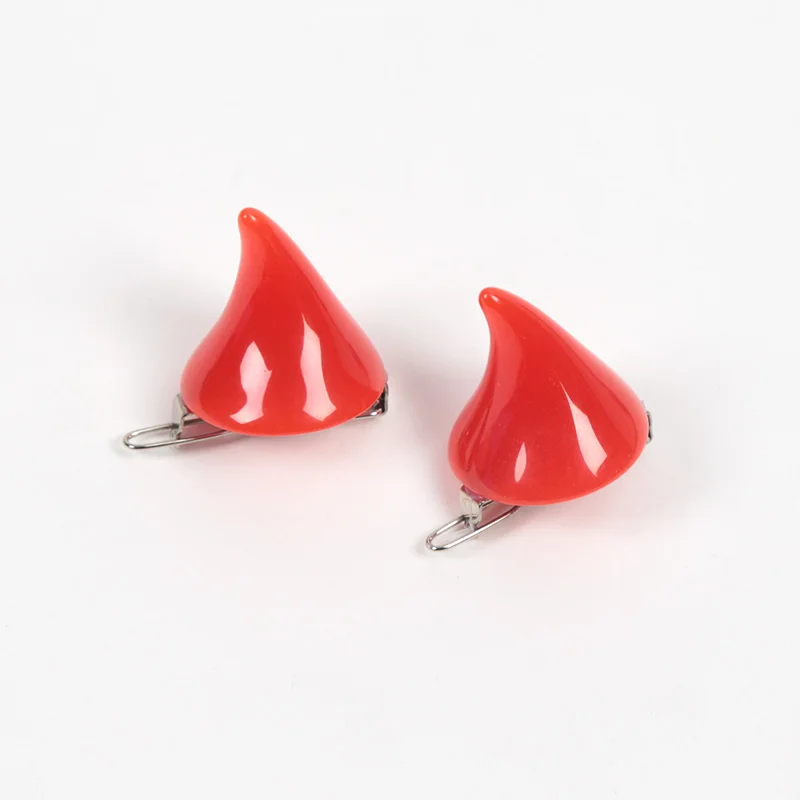 Mädchen Cosplay Haarspangen Zubehör 2 Stück Kleine Dämonen-Ochsen-Hörner Haarnadeln Niedliche Gothic Haarspangen Kostüm-Clips Party Frauen Halloween – Detail 7