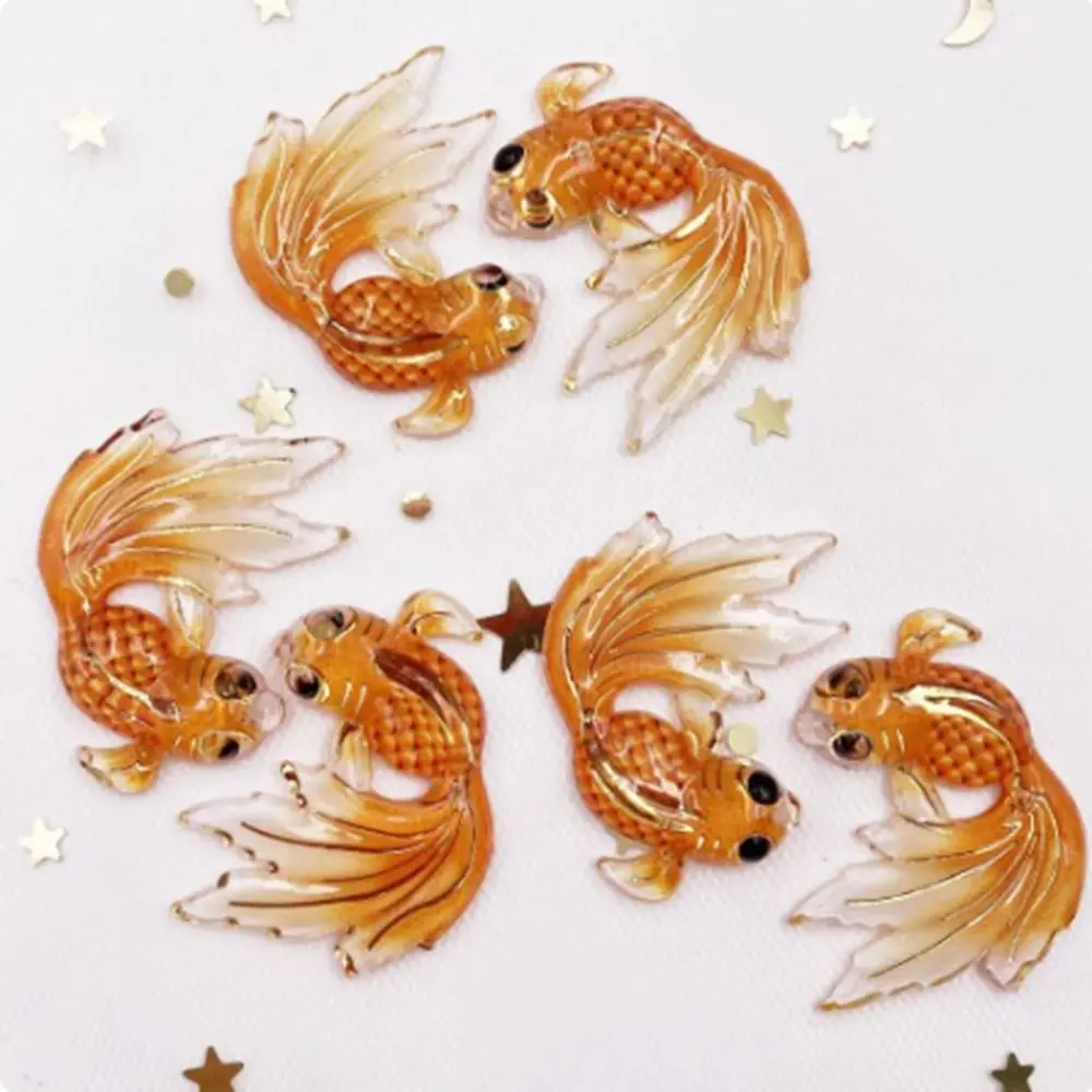 8Pcs/set DIY Goldfish Miniatures 12-color Mini Handmade Goldfish Micro-landscape Cute Colorful Garden