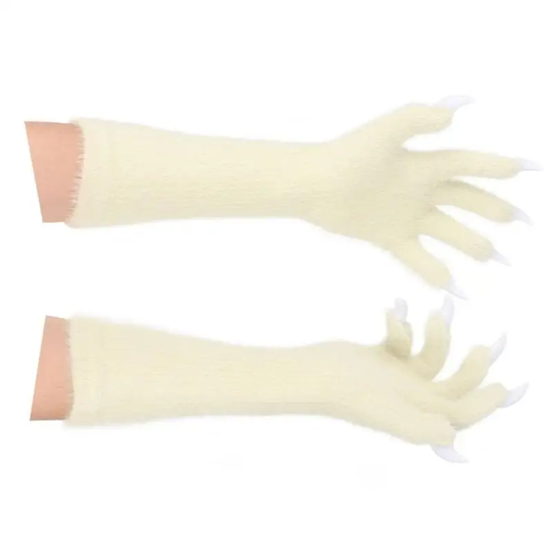 39BD Leicht zu reinigende, realistische Tierklauenhandschuhe, Halloween-Kostümzubehör, Nylonhandschuh – Detail 10