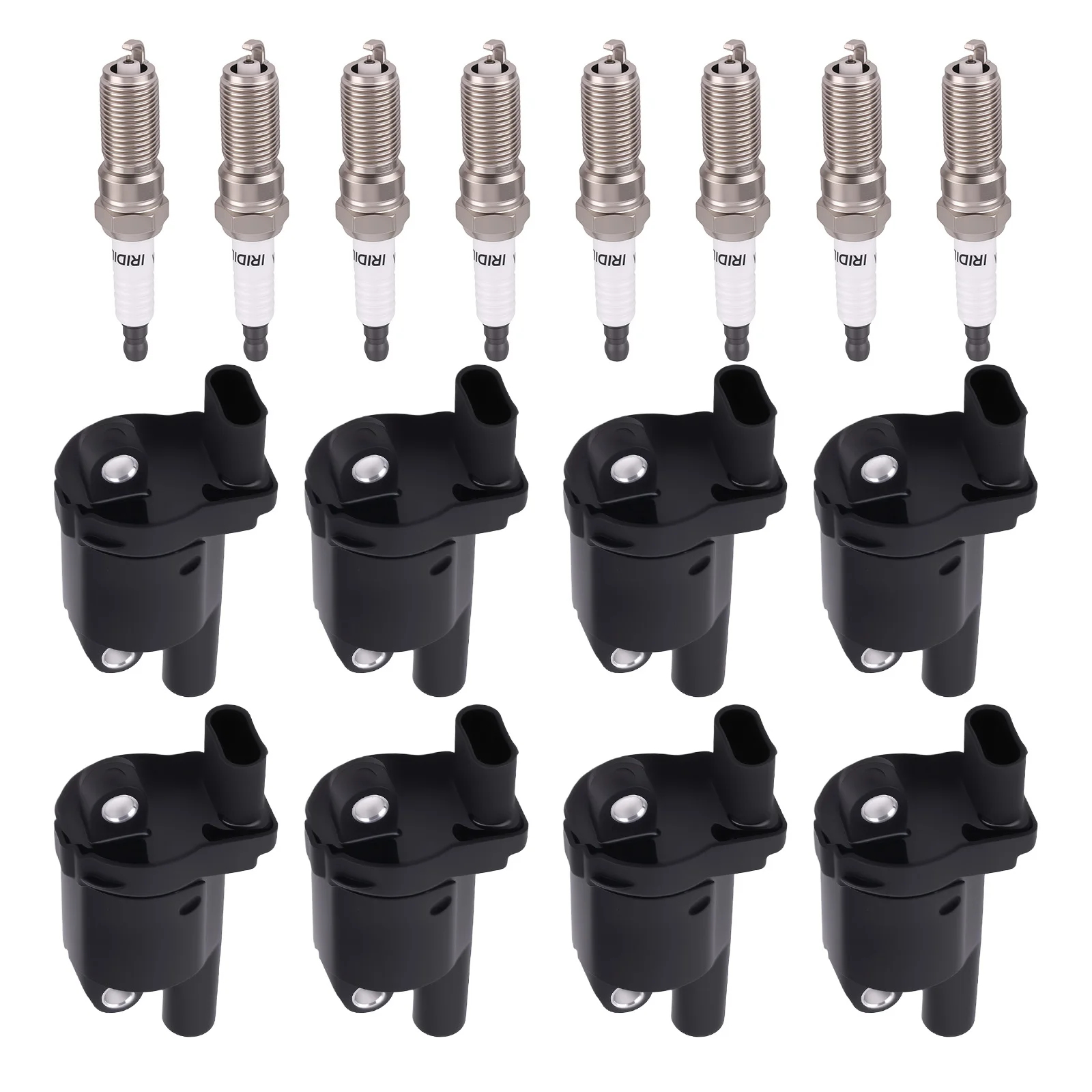 

8 катушек зажигания и свечей зажигания для Chevy Silverado 1500 GMC Sierra V8 5.3L 14-19 12658183