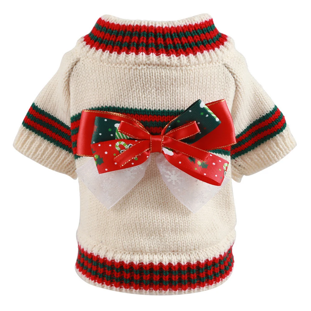 Knitted Cat Dog Sweater Autumn Winter Warm Costumes Apparels Coats Pet Products