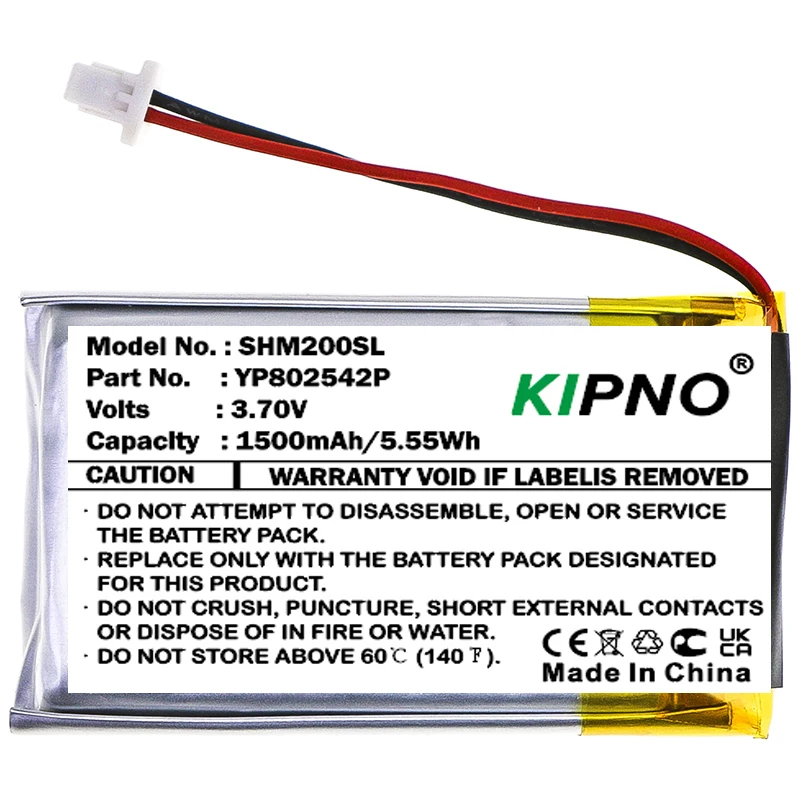 

KIPNO 1500mAh Wireless Headset Battery YP802542P For Sena SMH-10S SMH-20S SMH10S SMH20S Bluetooth Headset Helmet Intercom