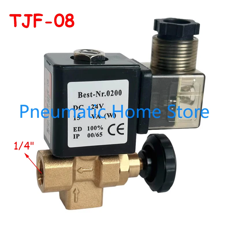 

TJF-08 Adjustable Steam Solenoid Valve Electric Heating Steam Boiler Iron Ironing Table Solenoid Valve G1/4 Thread AC220V DC24V