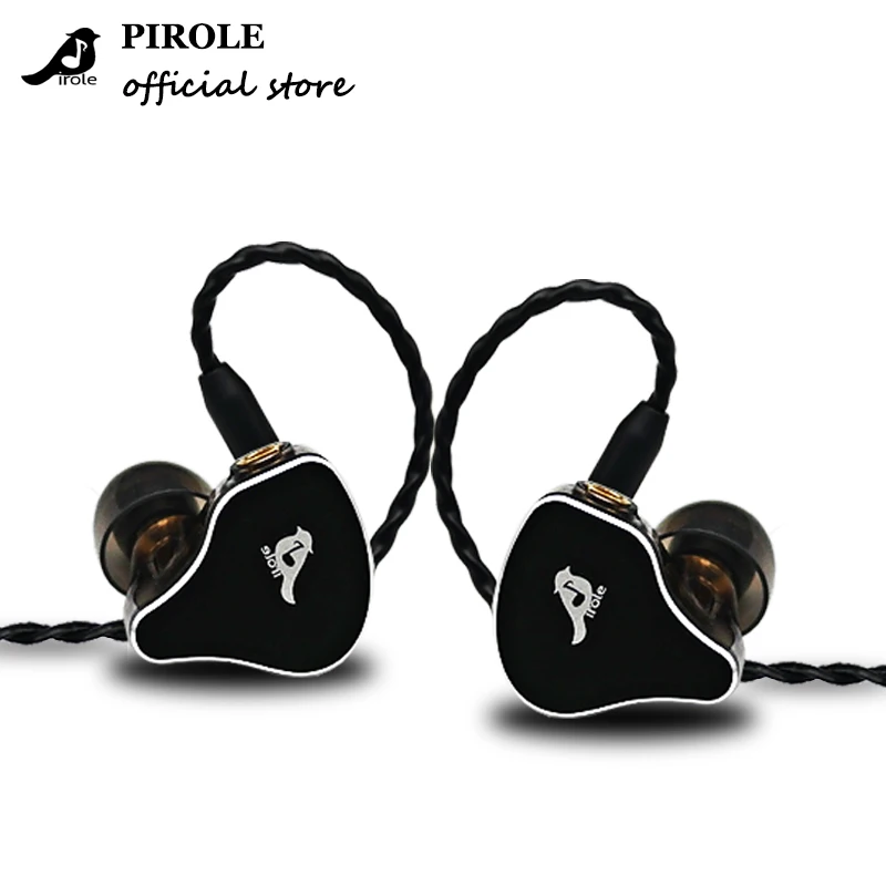 Pirole Nightingale In-Ear HiFi Earphones 10mm bio-membrane Dynamic Driver Music Earbuds With Detachable MMCX 3.5mm Cable