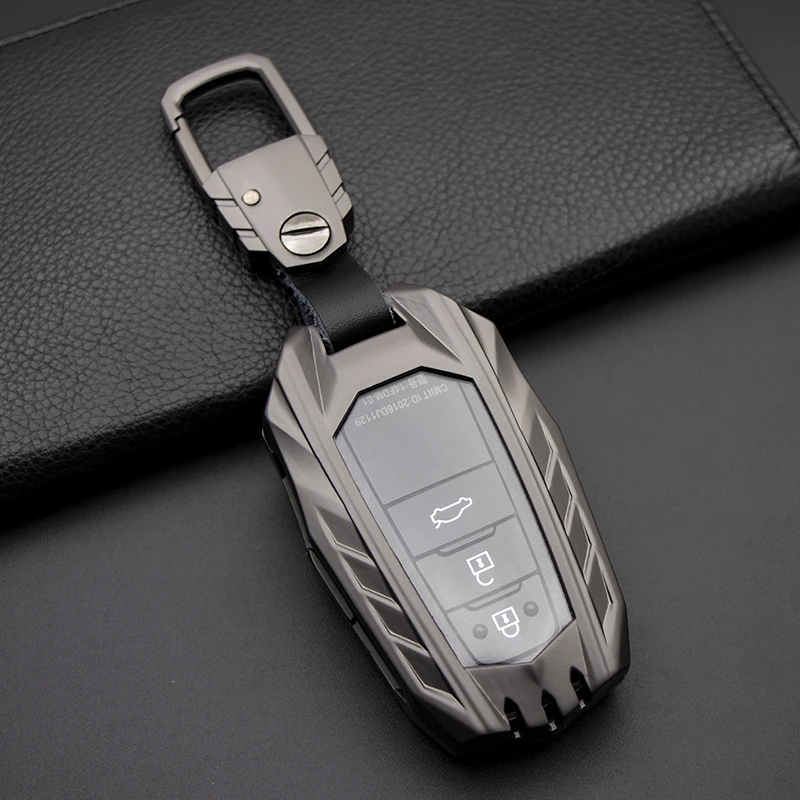 

Zinc Alloy Car Key Cover For Toyota Camry Prius Corolla C-HR CHR RAV4 Avalon Land Cruiser Prado 2018 2019 2020 Remote Fob