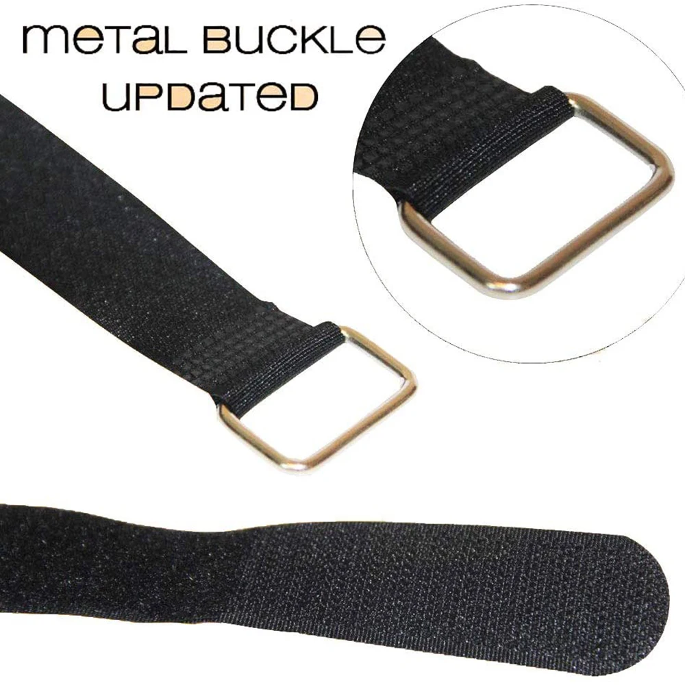 5Pcs/Lot Reusable Metal Buckle Hook Loop Strap Cable Ties Model Straps Wire Stick Buckle Belt Bundle Tie Hook Loop Fastener Tape