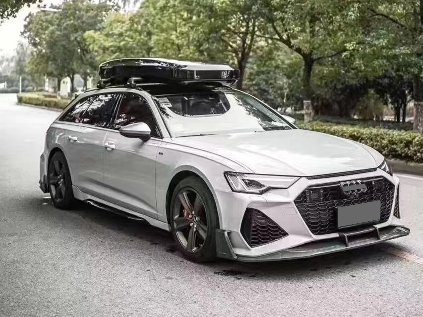 Car Side Skirts for Audi A6 Avant Modified to RS6 Style 2019+