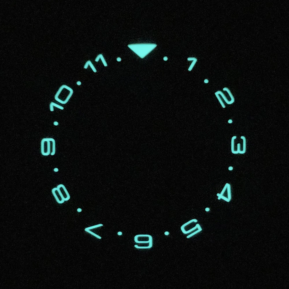 HOT 38MM 12Hours Dual-Time Ceramic Bezel Insert Set For SKX007/009/011 Mod Sloping Design Super C3 BGW9 Lume