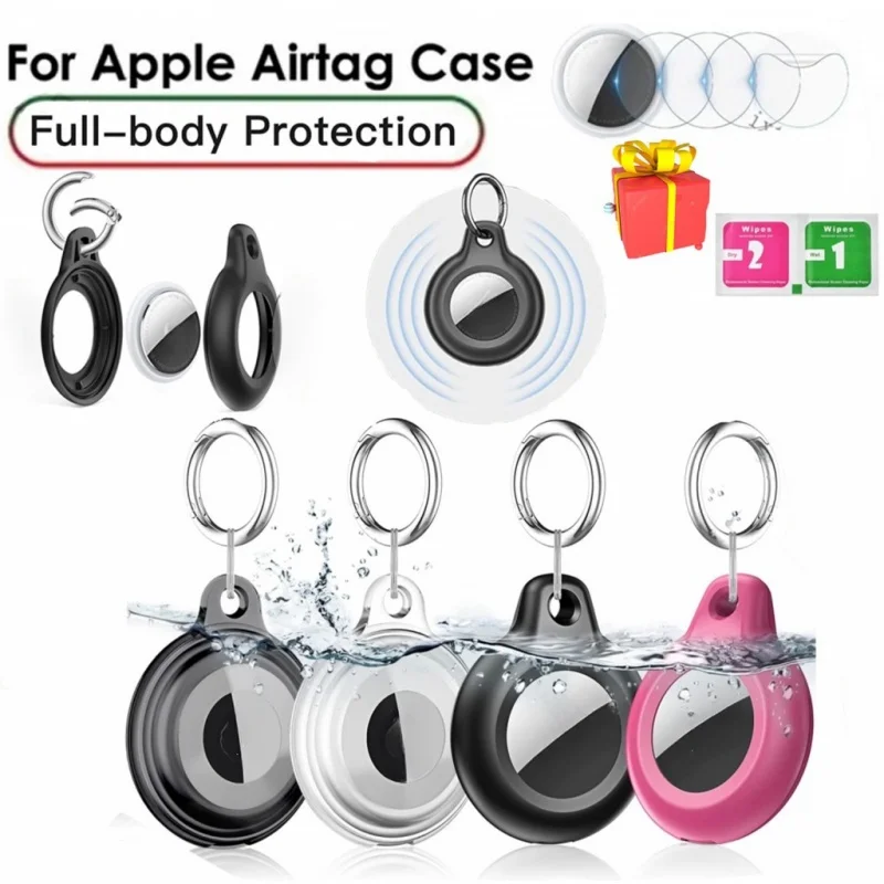 

Airtag Keychain for Apple Air Tag Holder Full Body Shockproof Cover Case Scratch Resistant for Pets, Dog, Keys, Cat, Luggage