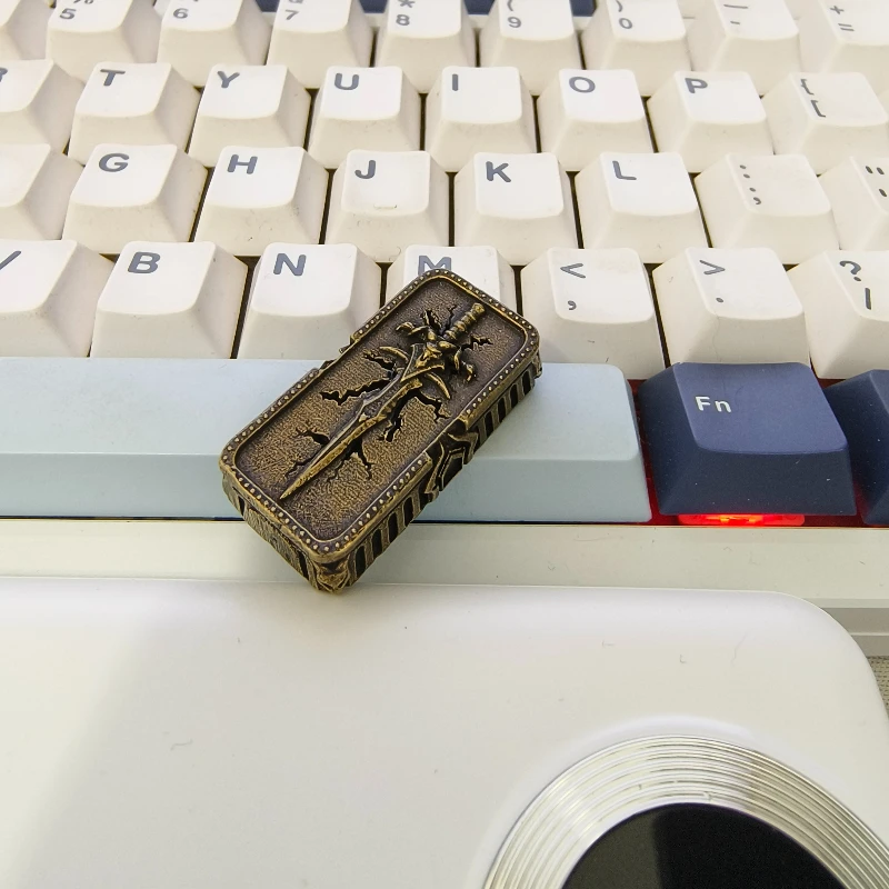 Anime Keycaps World of Warcraft Frostmourne Custom Keycaps for Mechanical Keyboards Key Caps DIY Brass Metal Keycap PC Gifts - view 2