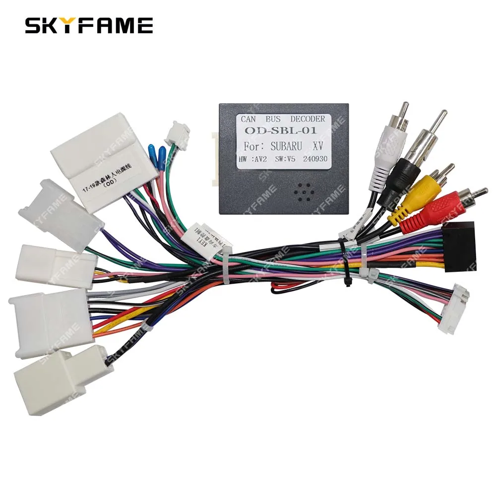 SKYFAME 16Pin สายไฟรถยนต์อะแดปเตอร์กล่อง Canbus ถอดรหัสสําหรับ Subaru Legacy Outback Forester XV Crosstrek OD-SBL-01