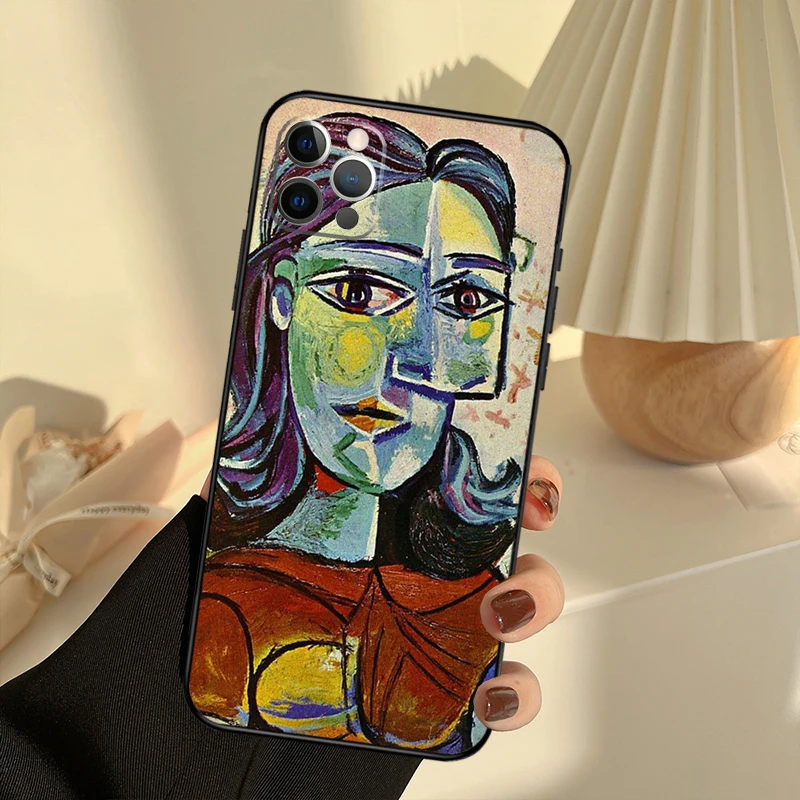 Picasso Abstract painting Art Case For iPhone 11 12 13 14 15 16 Pro Max Cover For iPhone 13 12 Mini XR X XS Max Plus