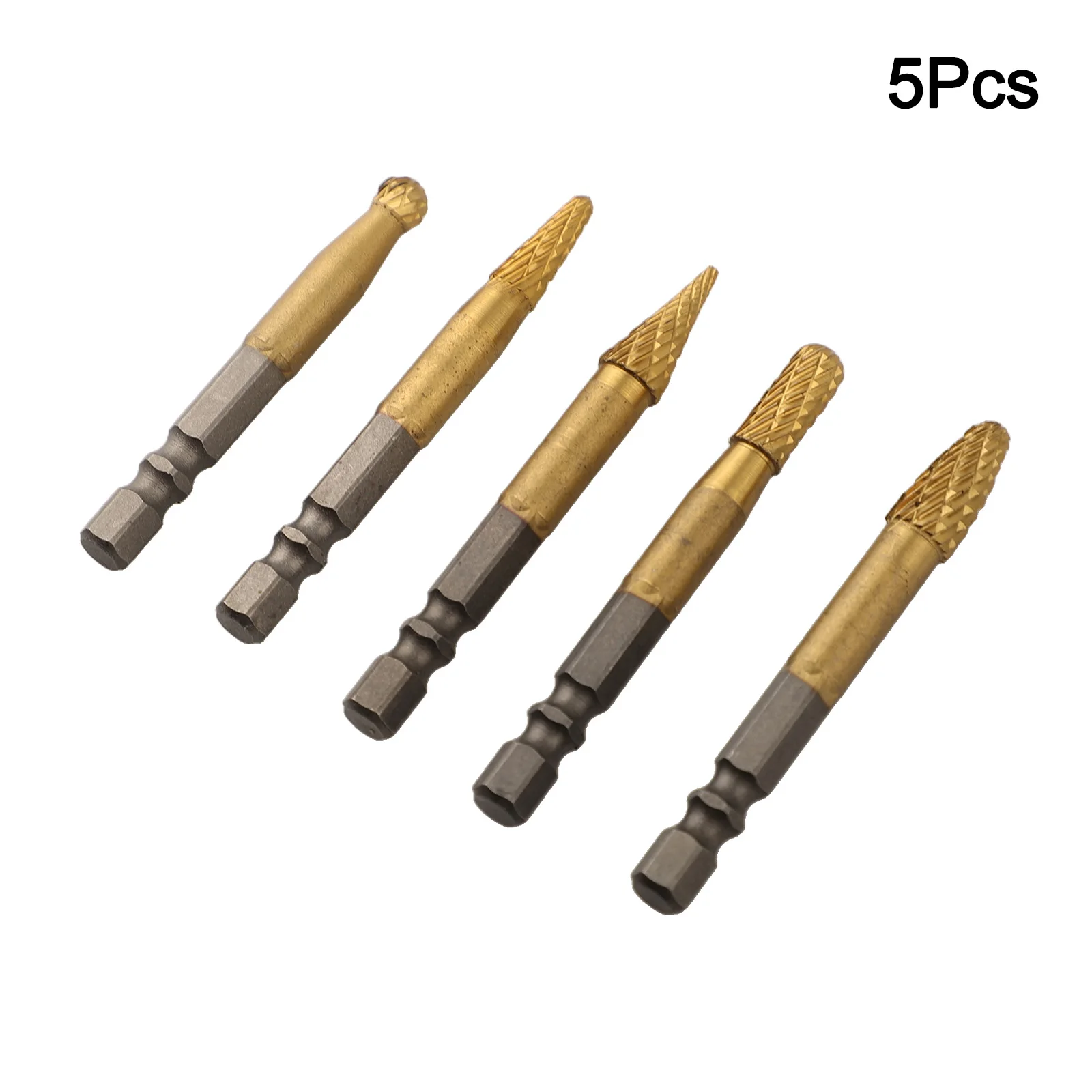 6.35mm Shank Burrs Milling Cutter Bit Handheld Electric Tool Machining Hardness HRC70 Impeller Passage Finishing