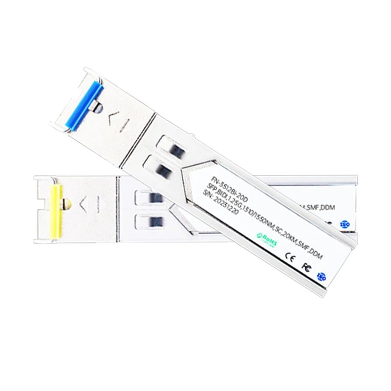 Fybrnet Gigabit SFP Module SM LC WDM 1.25G Bidi Single Mode Fiber Optical Transceiver Compatible with Cisco/ubiquiti/H3C Switch