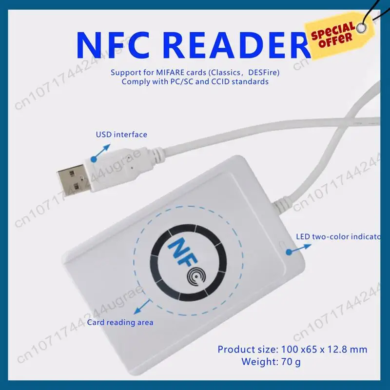 

-A15I ACR122U RFID IC Устройство чтения смарт-карт Дубликатор + 5XUID Устройство записи карт Копировальный аппарат Записываемый клон 13,56 МГц ID IC Копировальный аппарат для карт