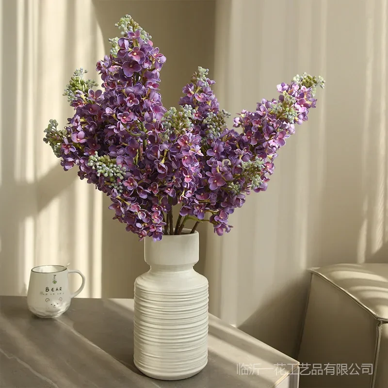 4Pcs/lot Moisturizing Lilac Hydrangea Artificial Flowers Home Decoration Party Table Flower Arrangement Wedding Bouquet Floral