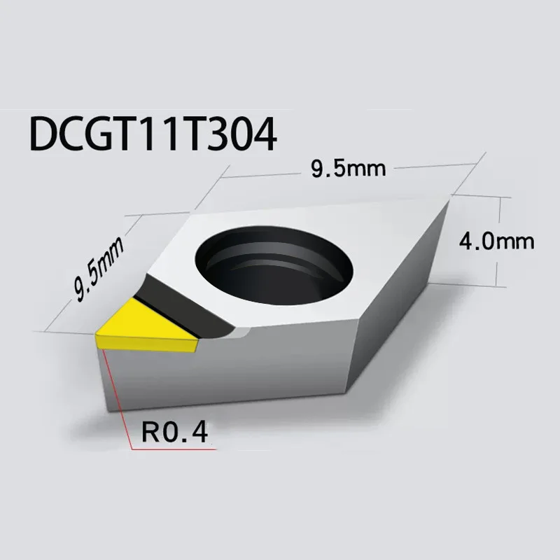 

MCD DCGT11T304 Insert Single Crystal Turning Tool High Hardness Diamond Cutter for Copper Aluminum to Achieve Mirror Effect