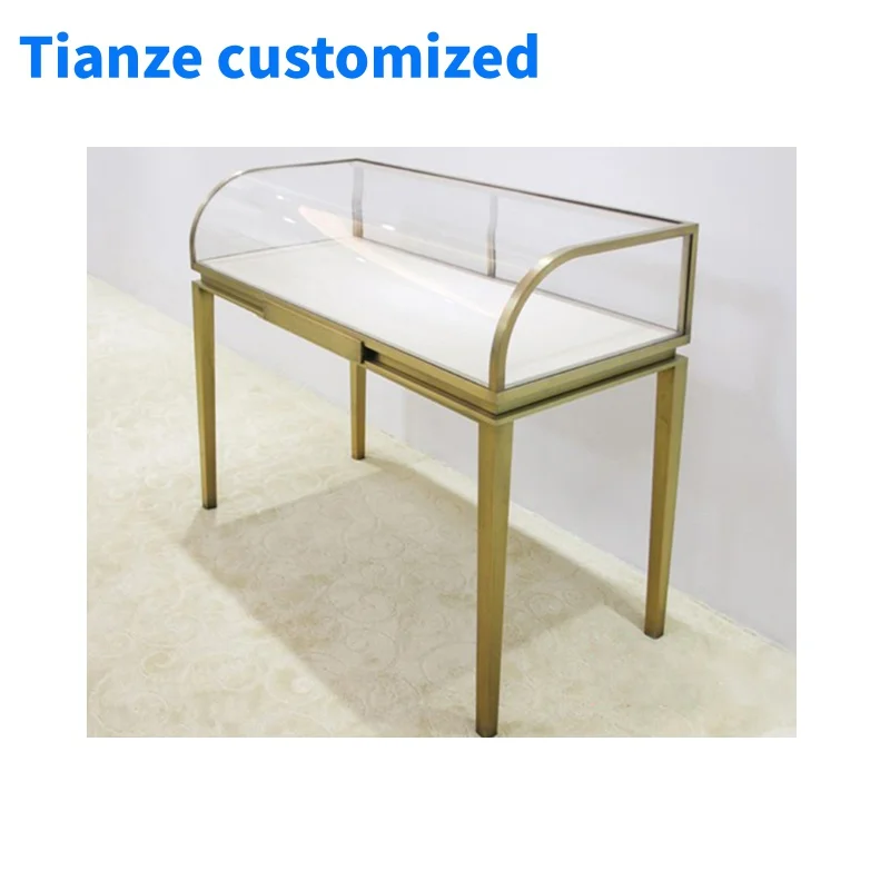 (customized)High End Jewelry Glass Showcase Jewellery Shop and Store Fixture Led Glass Display Cabinet