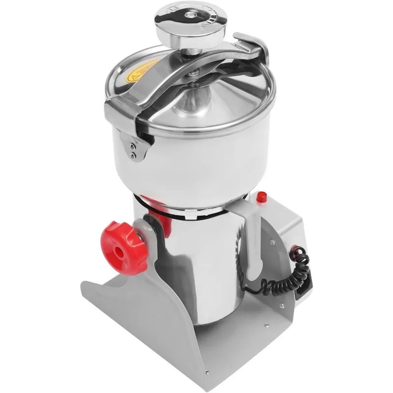 مطحنة الحبوب الكهربائية، ماكينة الطحن التجارية 110 فولت 30000 دورة/دقيقة مطحنة الذرة من الفولاذ المقاوم للصدأ 3600 وات محرك نحاسي نقي