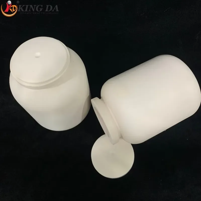 i High Alumina Roller Mill Jar 99% Alumina Ceramic Grinding Jar Wear Resistant Ball Mill Container