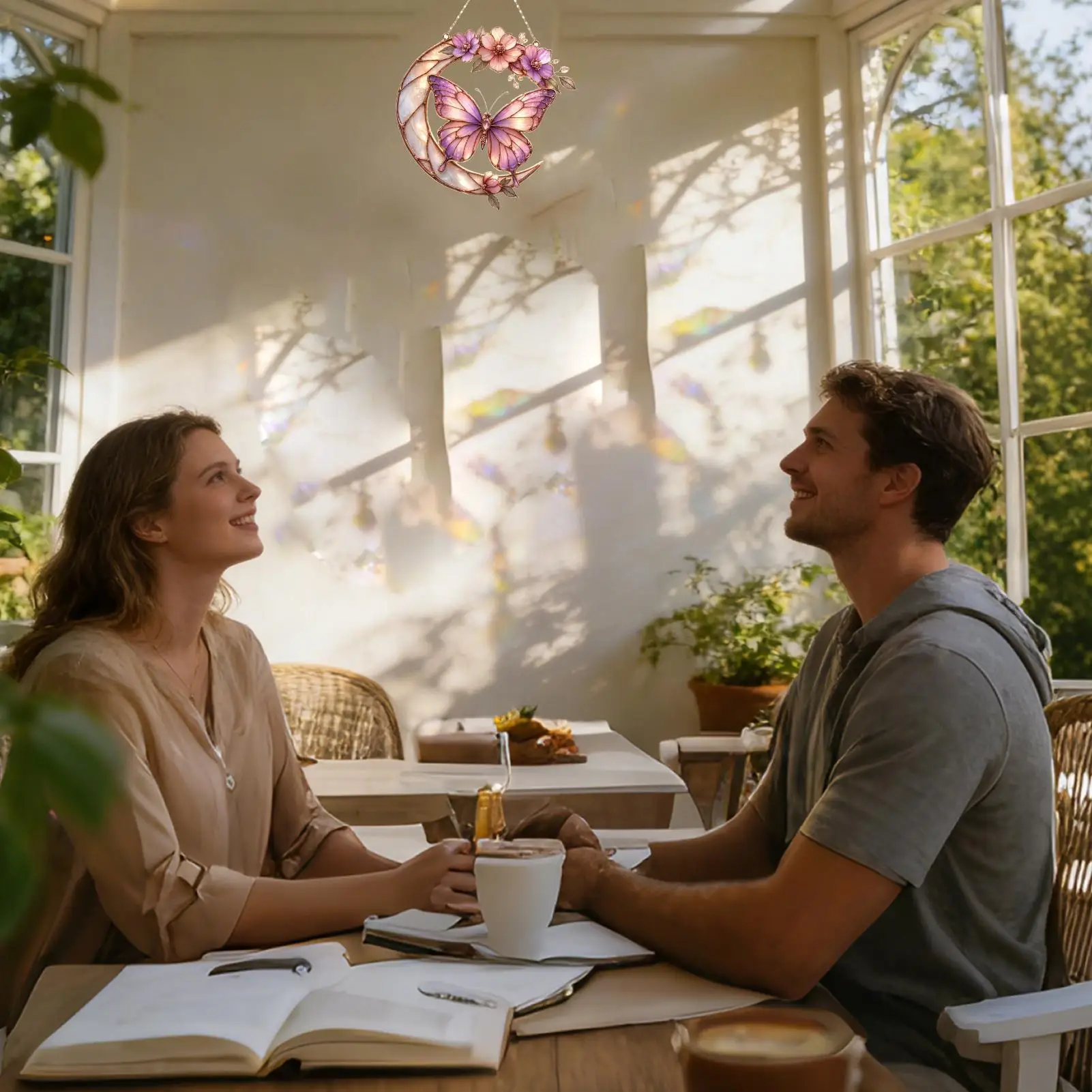 Sunlight Catcher Small 2D Acrylic Home Decor Outdoor Wall Art Sunlight Catchers For Backyard Patio Balcony Tree Window Living