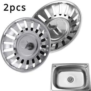 2pcs Kitchen Sink Strainer Stopper Waste Plug Sink Filter Fi...