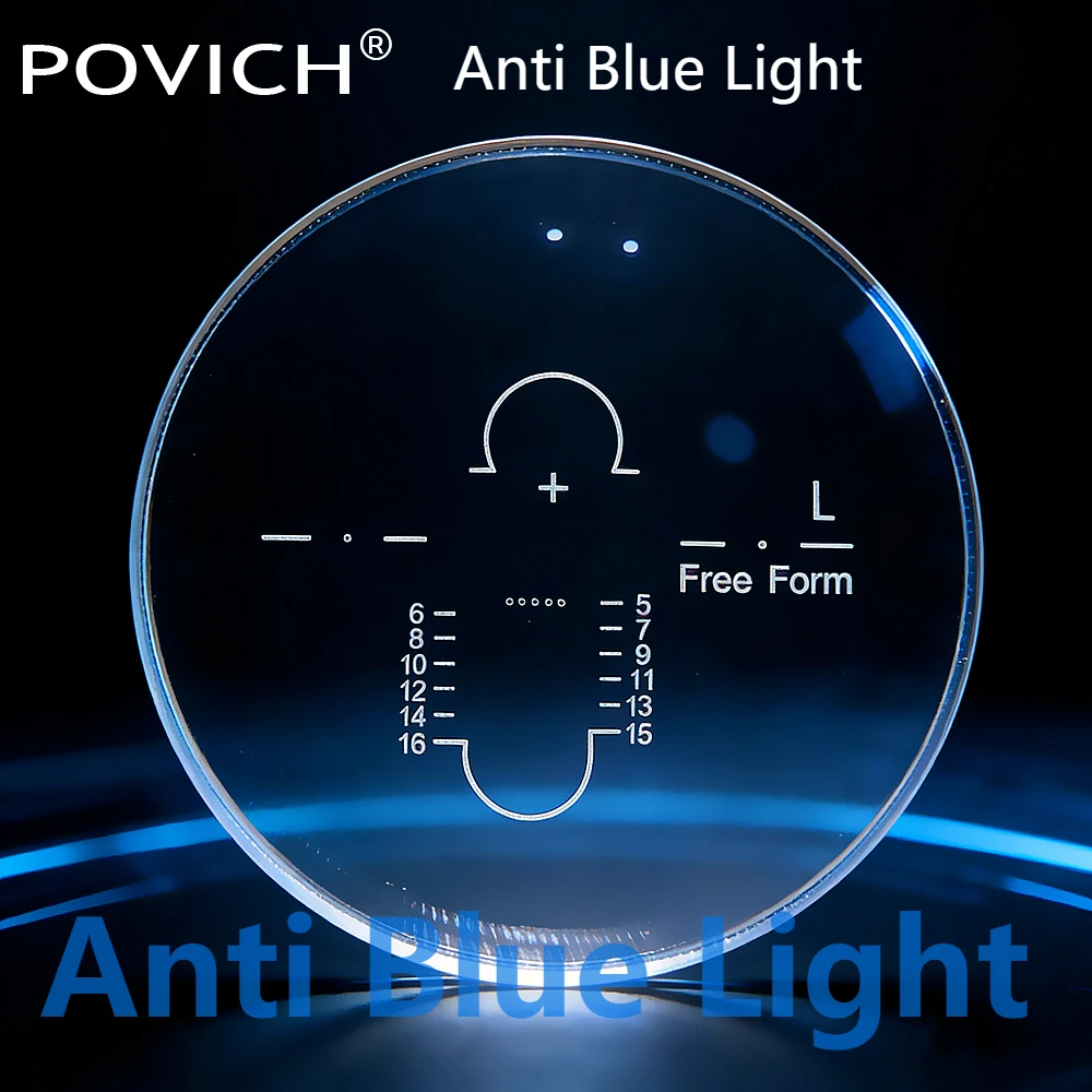 

Оптические линзы POVICH 1.56 1.61 1.67 1.74 HMC с антибликовым покрытием, асферические, с защитой от синего света, прогрессивные, мультифокусные, для чтения