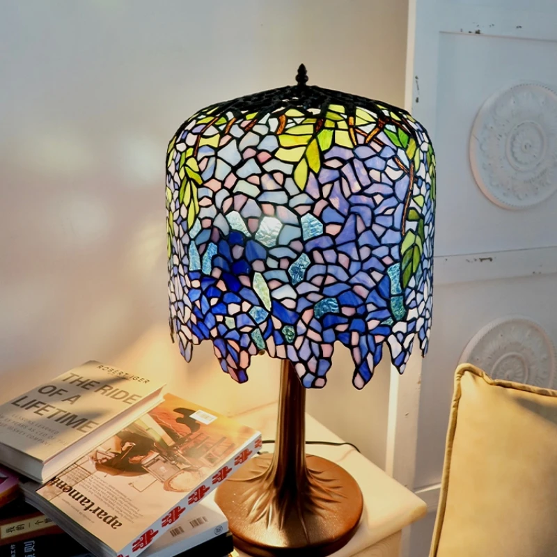 Fully replicated handmade glass art table 1919 bedside lamp