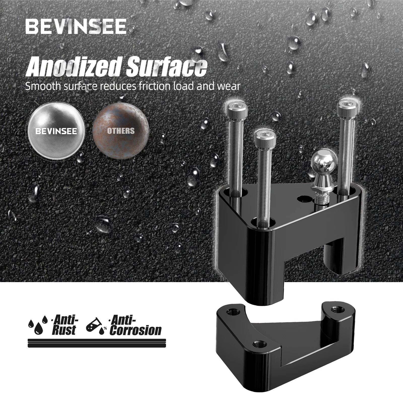 BEVINSEE Aluminum Quick Short Gear Shifter Conversion Kit  For Ford Fiesta MK6 MK7 ST180 ST 1.6 Ecoboost Car Parts