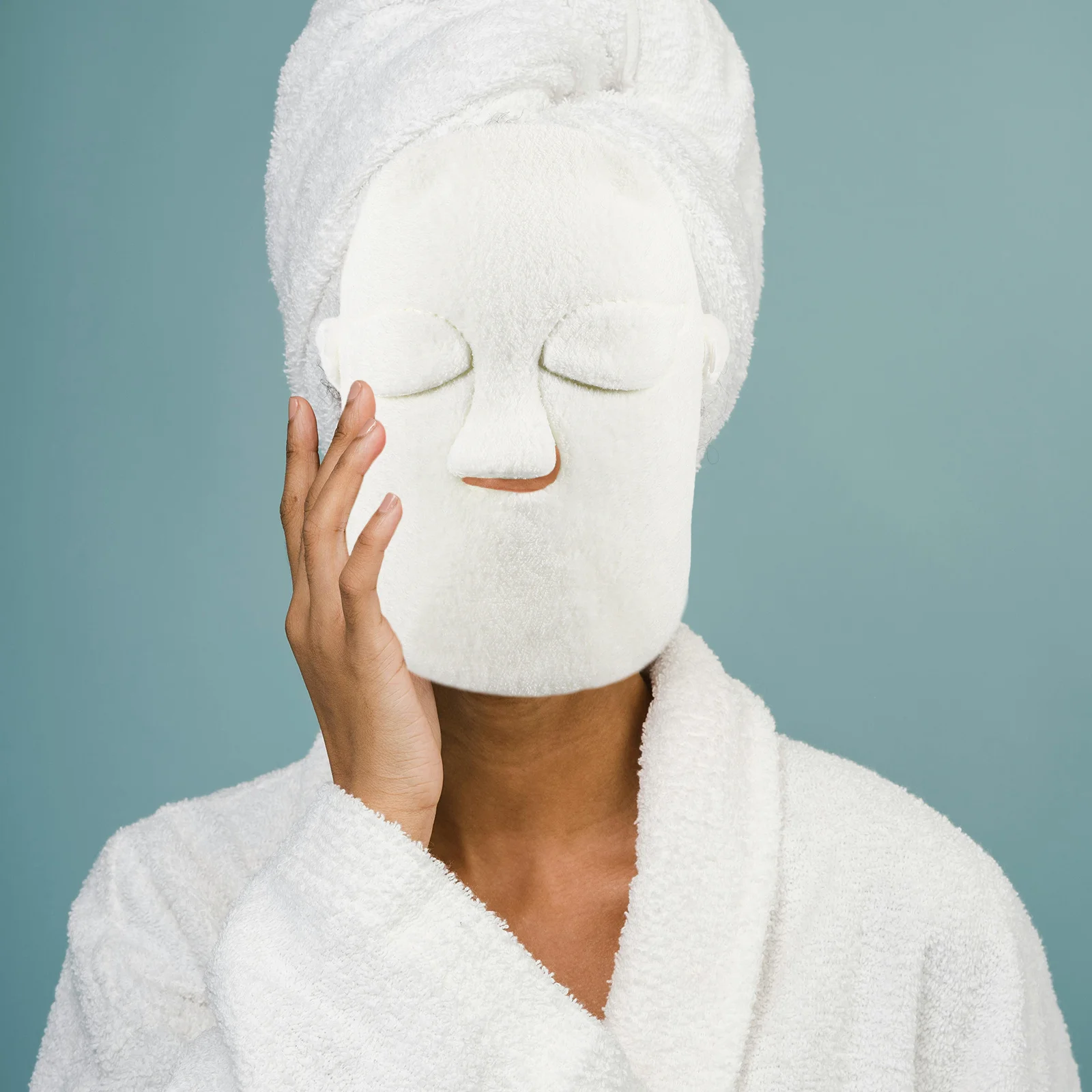 

Thicken Hot Cold Compress Face Towel Mask Double Layer Insulated Facial Steamer Cover Large Size Skin Care Towel Mask Reusable