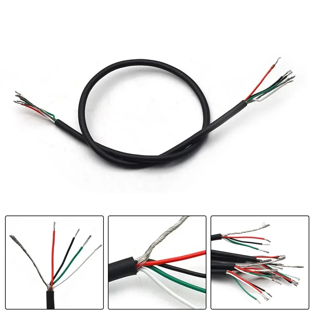 1pc Guitar Shielded Wire 4 Conductor Pickup Hookup Wire Shielded Guitar Pickup Cable Circuit Hookup Guitars Basses Parts
