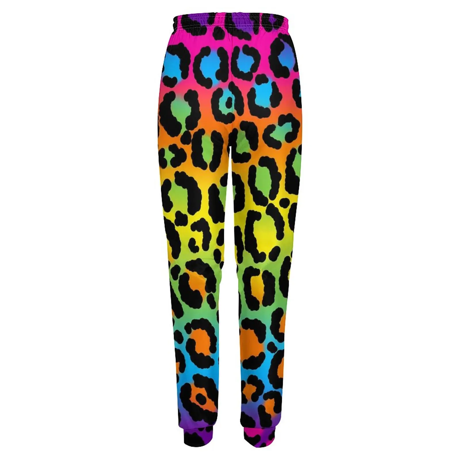 1997 Neon Rainbow Baggy Pants Leopard Print Classic Big Size Sweatpants Spring Womens Graphic Korean Fashion Trousers