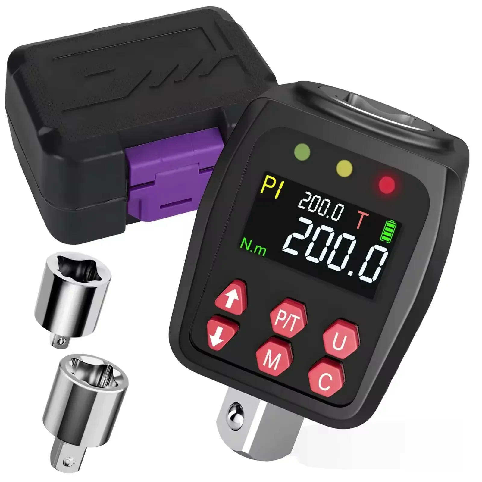 Digital Torque Wrench Adapter-electronic Precision Converter and Torque Meter with 1/2” LCD Display