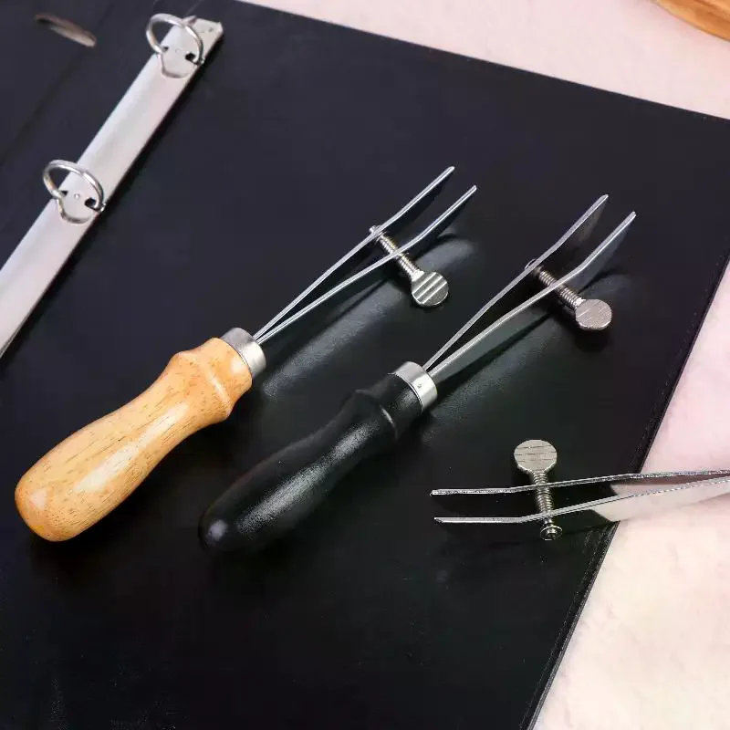 Wooden Handle Leather Creaser Width Adjustable Leather Edger Leather Working Tool For Belts Wallets Bags Saddles
