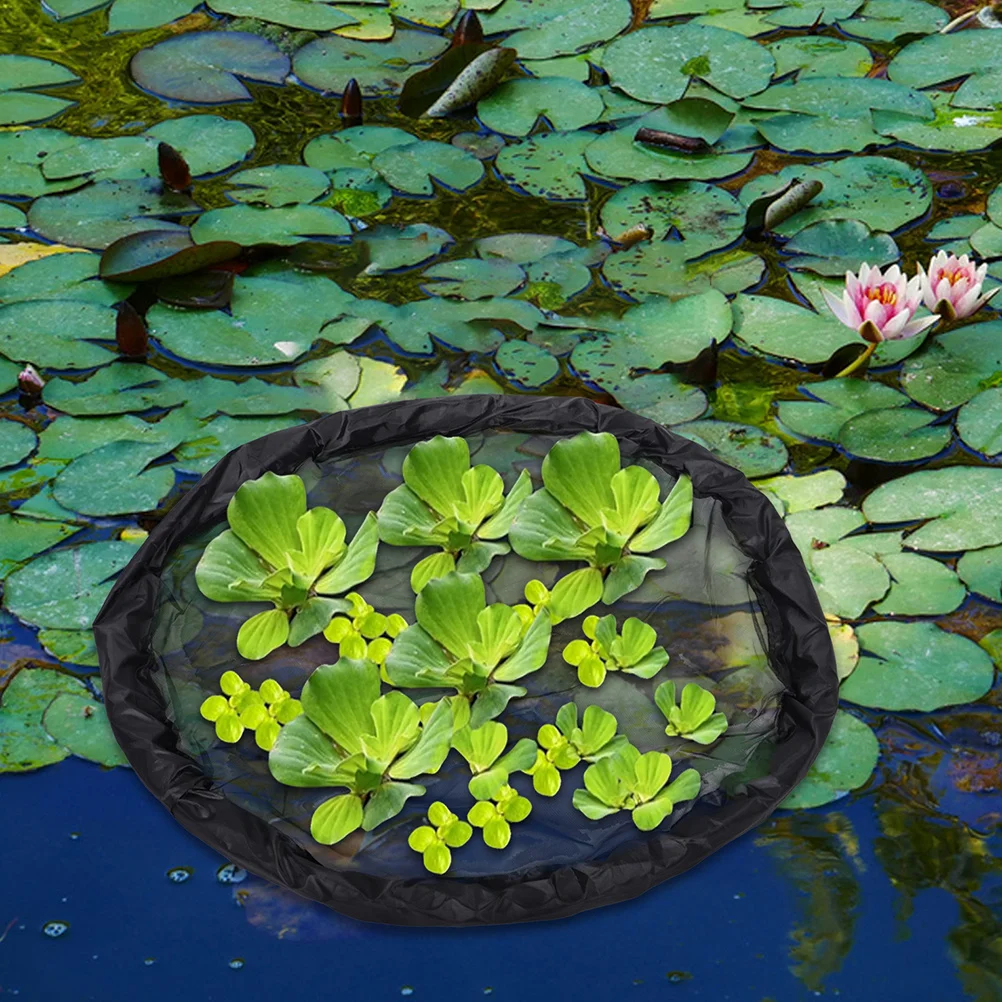 Isola galleggiante rotonda per piante, protezione per laghetto, fioriera, barriera per pesci, rete fine, isola galleggiante per laghetto