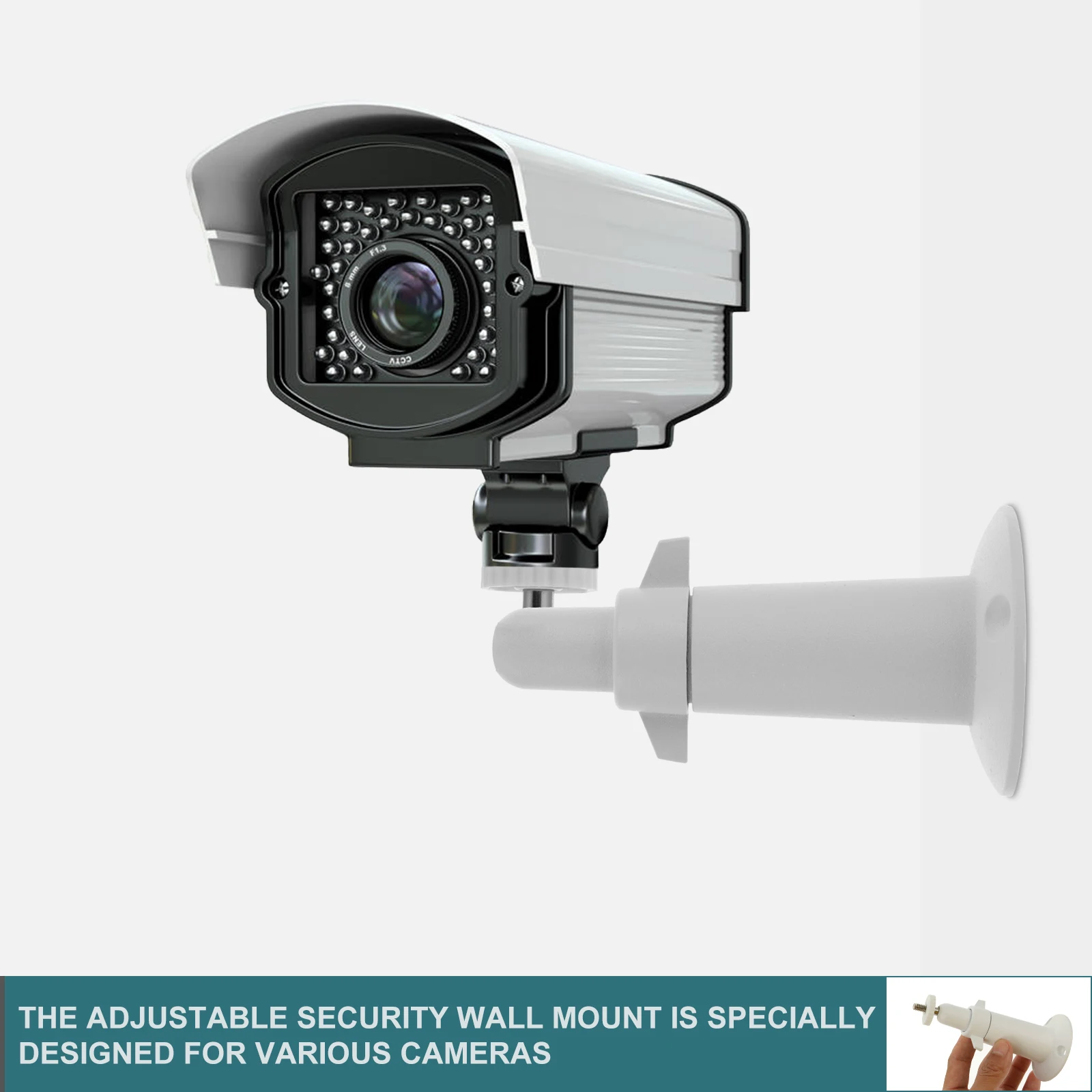 

Adjustable Wall Mount Bracket System Indoor Outdoor Aluminum Durable 360 Swivel 90 Tilt Stand Monitor