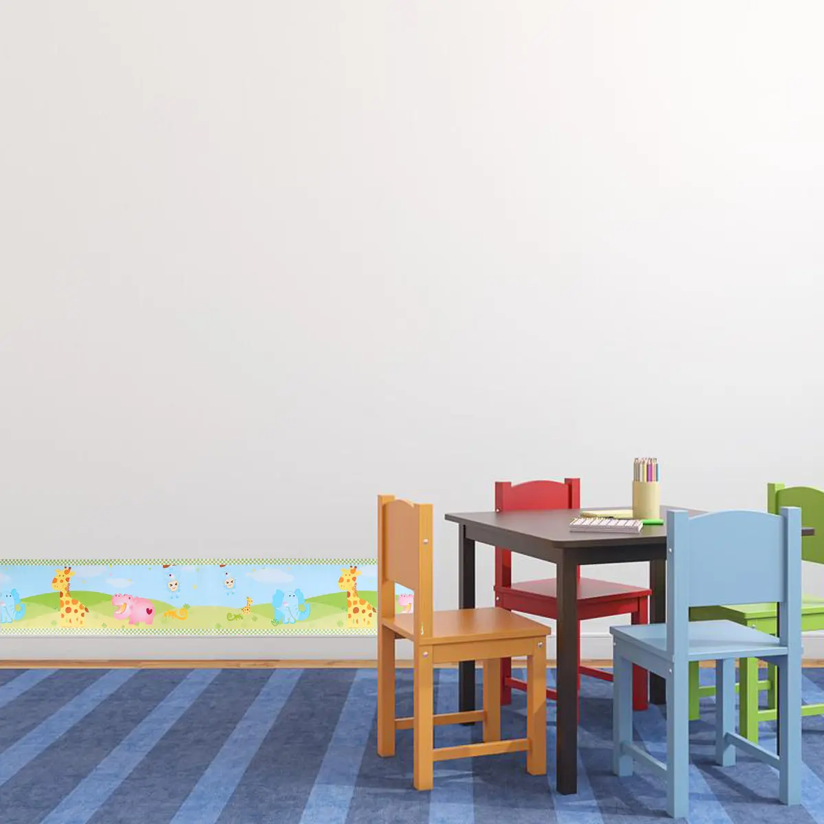 Home Garden Decor Room Decal Background Wall Stickers Baseboard Ocean Theme Decals