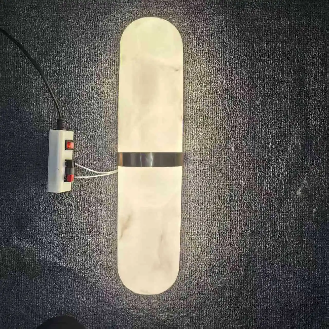 مصباح حائط نحاسي LED أمريكي إبداعي لغرفة المعيشة، شرفة ديكور صناعي، إضاءة مصباح بجانب السرير من الرخام #5