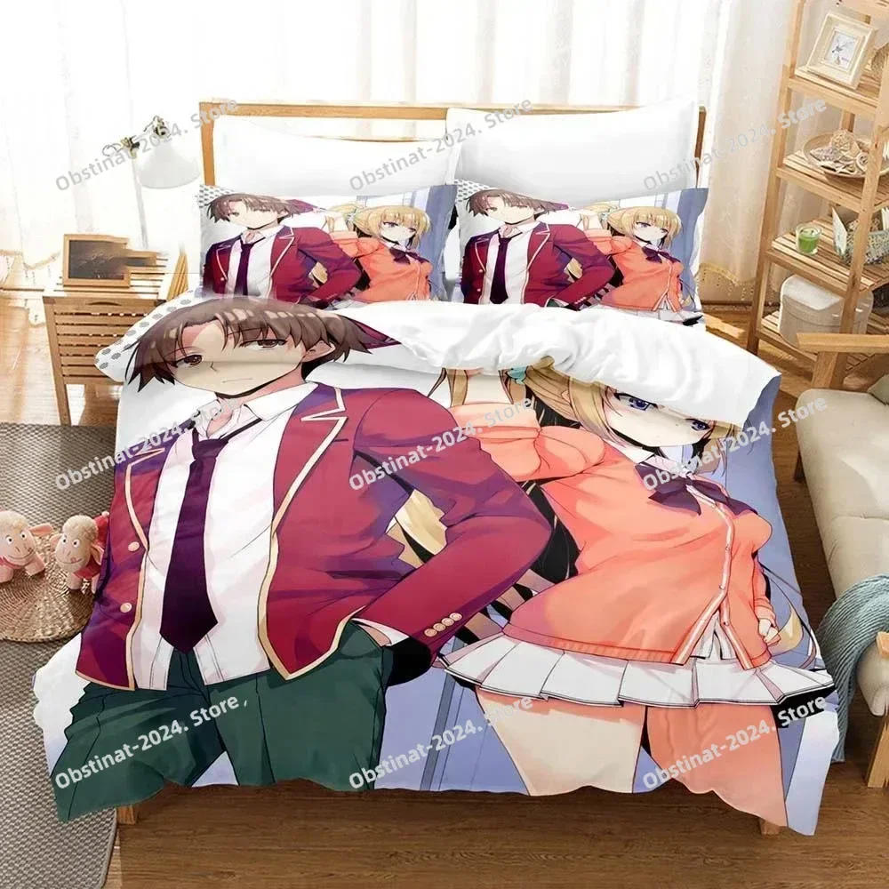 

3D Classroom of the Elite Bedding Set Printed Bed Set With Pillowcase Bed Duvet Cover Soft Single Double Queen Super King Size