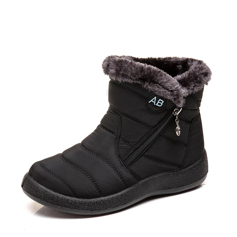 Boots Women Watarproof Ankle Boots For Winter Shoes Women Keep Warm Snow Botines Female 2022 Luxury Zipper Winter Botas Mujer