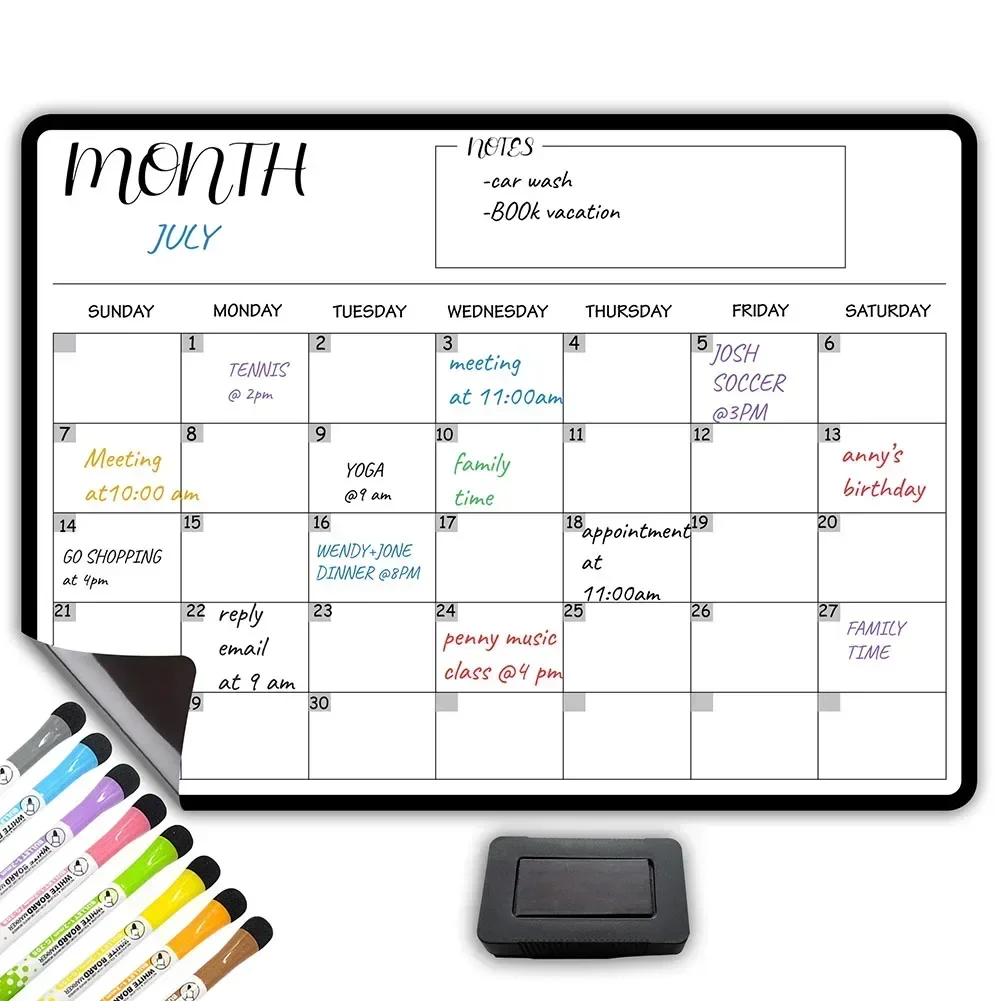 Magnetic Calendar For Fridge Monthly Weekly Planner Whiteboard Calendar Table Dry Erase Monthly Fridge Sticker Message Board