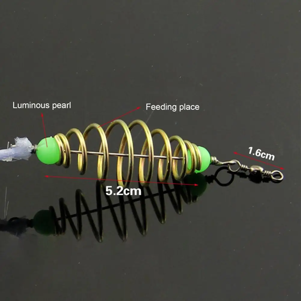 Red de pesca de malla práctica, soporte de carga de gran capacidad, gancho de bomba de jaula de tamaño pequeño, cuentas luminosas nocturnas, red de pesca de bolas para estanque