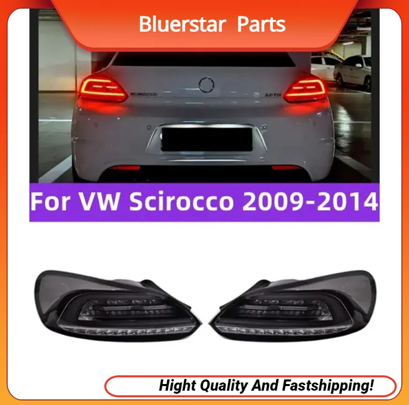 

Полностью светодиодный задний фонарь для VW Scirocco, задний фонарь 2009-2014, светодиодный последовательный указатель поворота, задние стоп-сигналы, обратное освещение