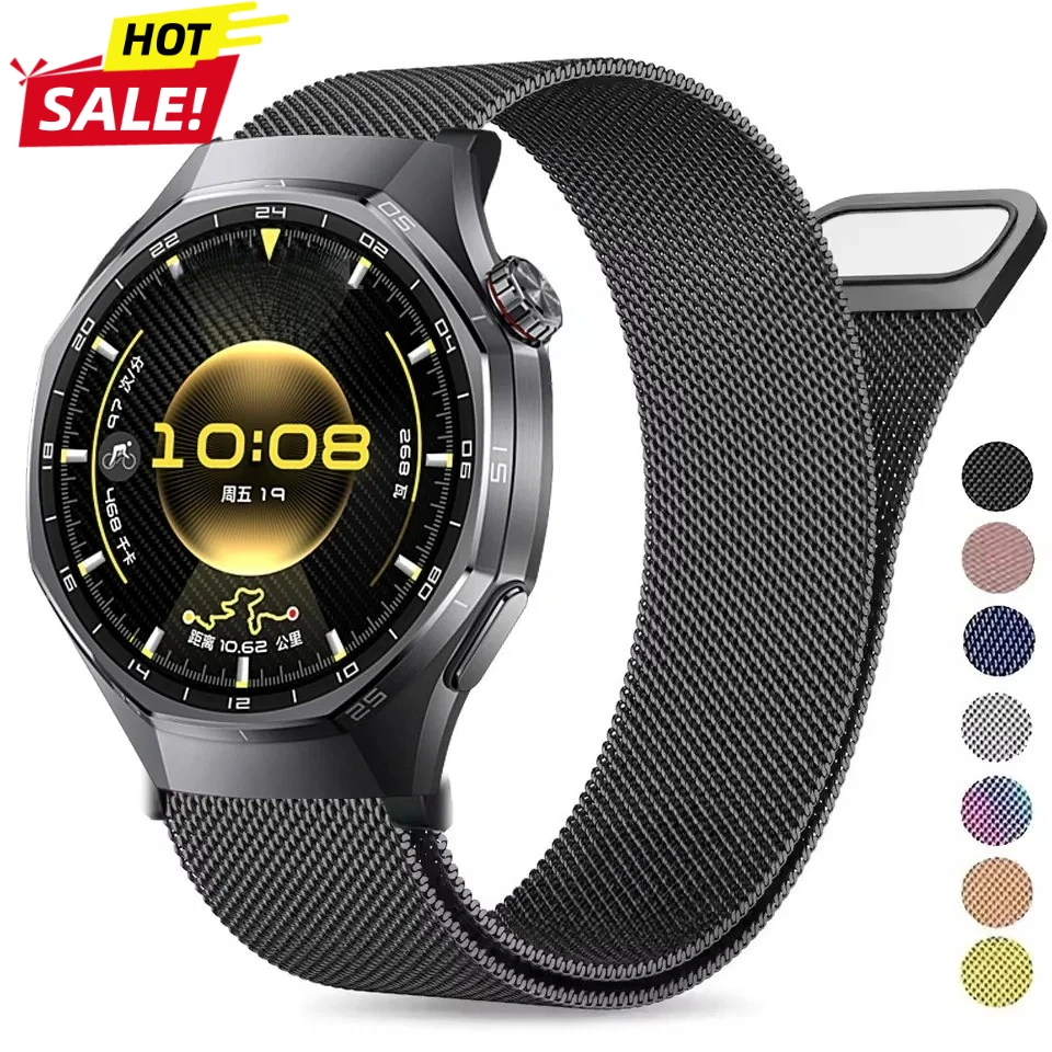 

22mm Metal Milanese Loop Band For Huawei Watch GT6 5 Pro 46mm Magnetic Stainless Steel Strap For Watch 5/GT6-5-4-3 46mm