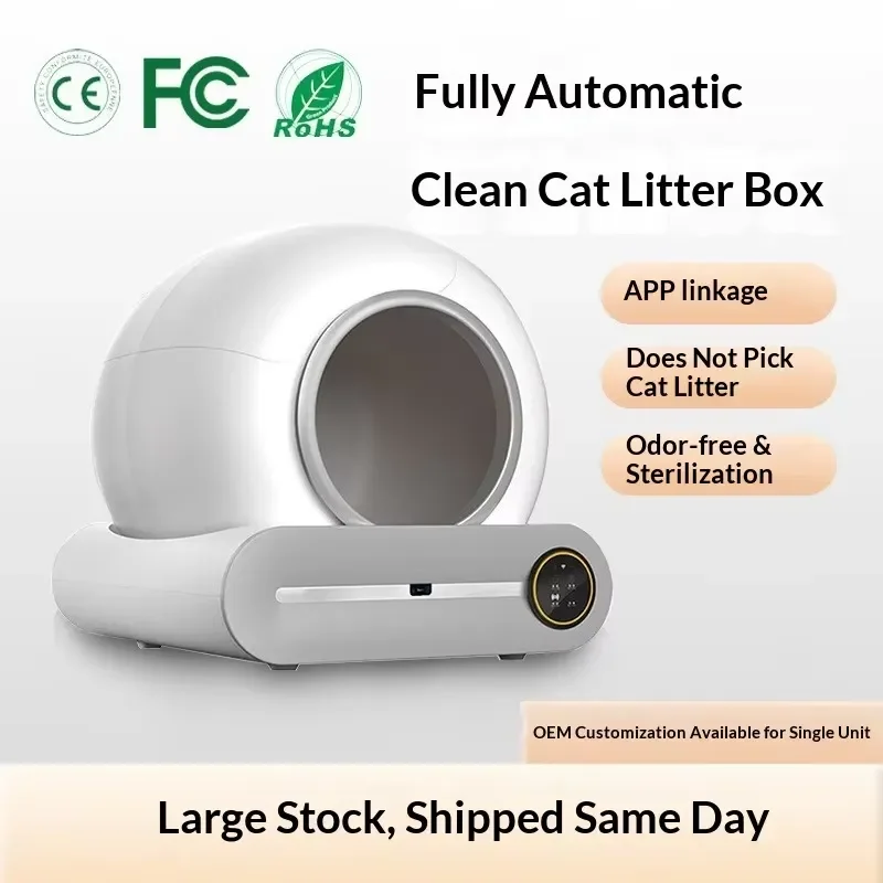 Smart Automatic Cat Litter Box Self Cleaning Electric Toilet with Ventilation System Large Size ABS Plastic Pet Supplies for