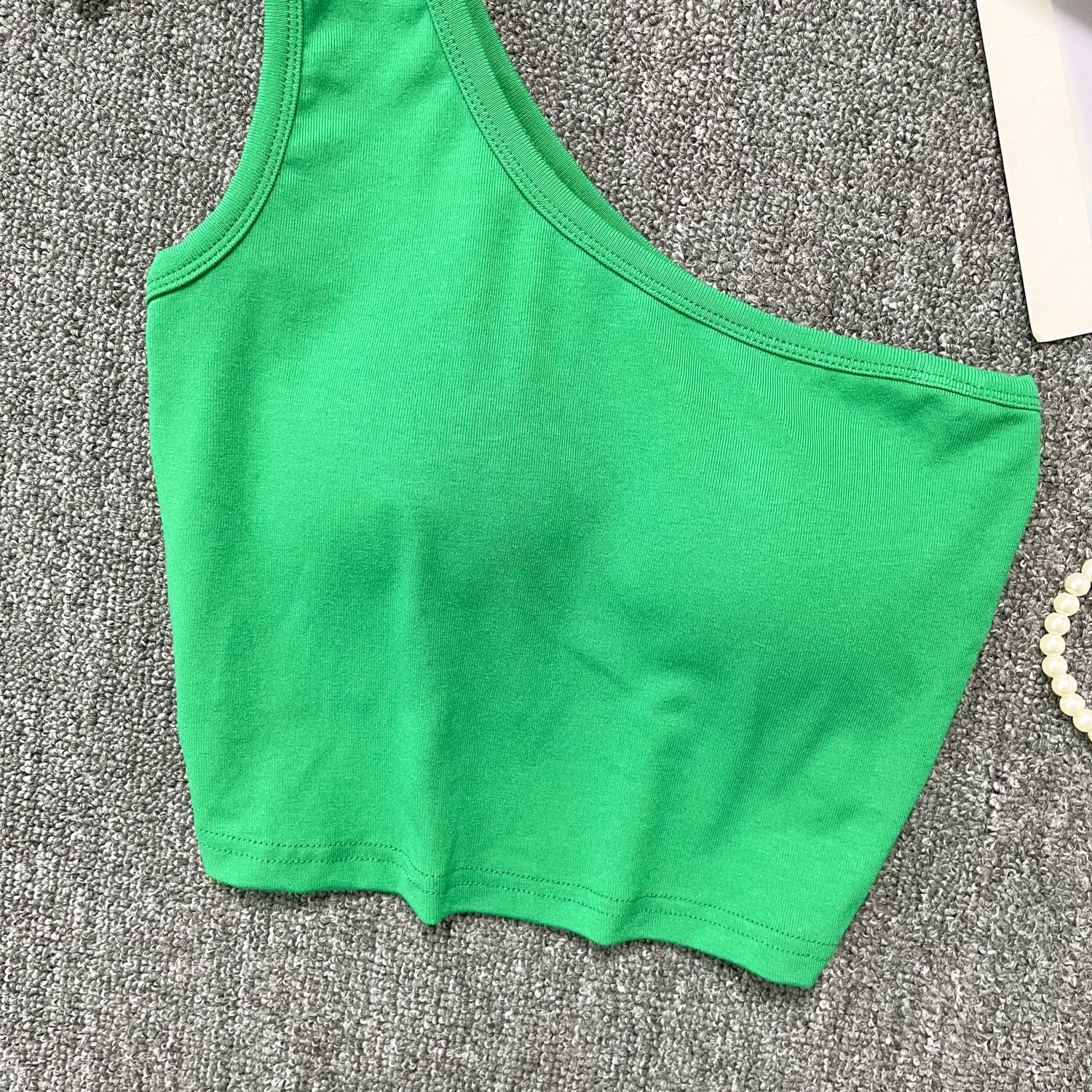 Women Chic Solid Camis Slim One Shoulder Tank Top Basic Hot Sexy Korean Fashion Off Shoulder Summer Women Crop Top