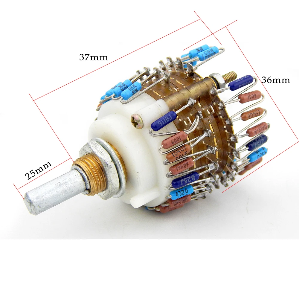 2.0 Channels attenuator Volume potentiometer Switch Dale Resistor Audio Amplifiers Control Attenuator Better than ALPS 50K 100K