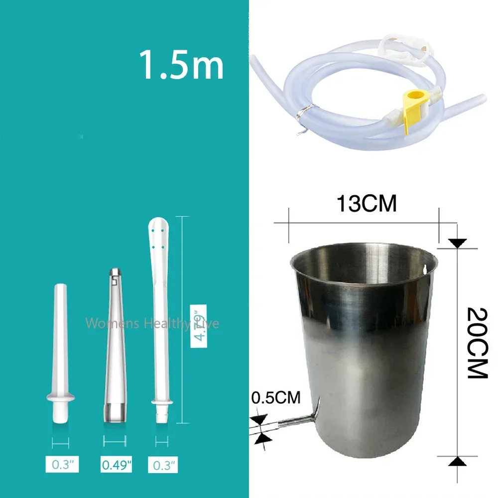 Aço inoxidável Conjunto de Limpeza Anal, BDSM Adulto Brinquedos Sexuais, Doméstico Enema Bucket, Brinquedos Sexuais Homossexuais, 18 Mais, 1:1. 3/2L304