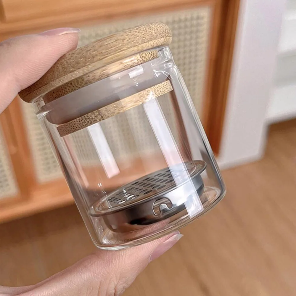 Zestaw Pędzli do Paznokci z Kubkiem do Mycia, Miseczka Dappen z Pokrywką i Siatkową Warstwą, Akrylowy Kubek do Czyszczenia Pędzli do Paznokci, Kubek do Usuwania Brokatu i Pudru z Cekinami