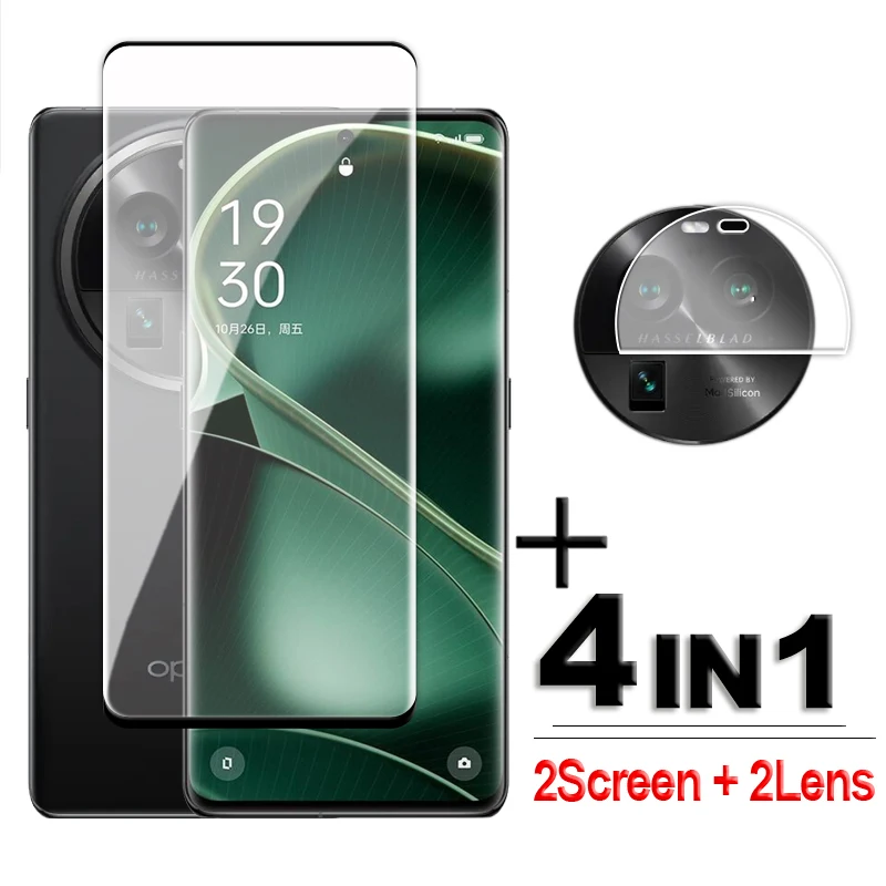 

For OPPO Find X6 Pro Glass 3D Full Cover Curved Screen Protector For Find X6 Pro Tempered Glass Find X6 Pro Lens Film 6.82 inch